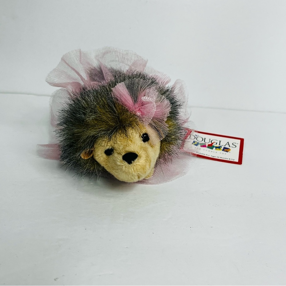 douglas pink swirl hedgehog and‎ tutu plush toy 5 inch